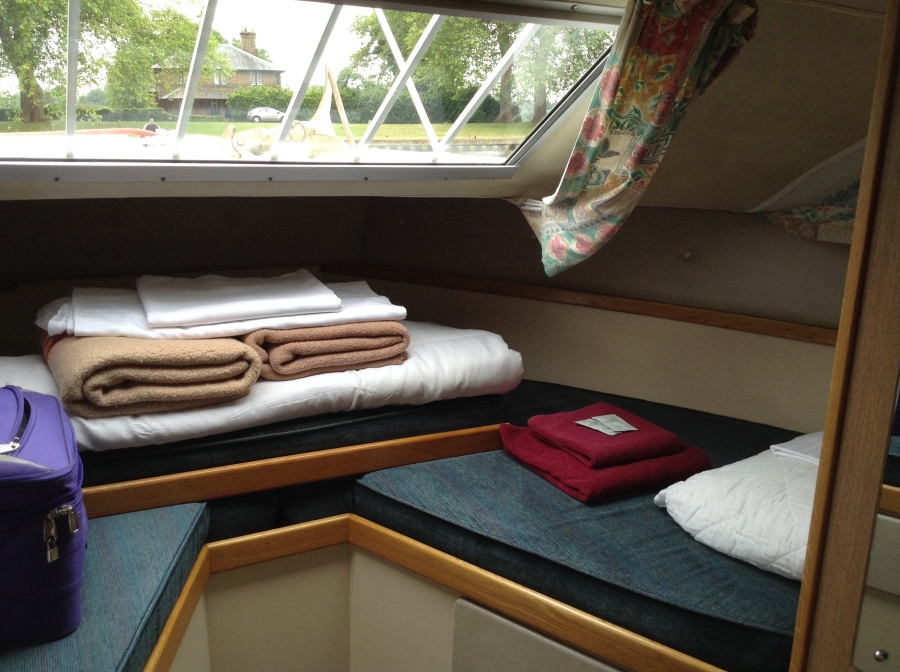 double bed at the front